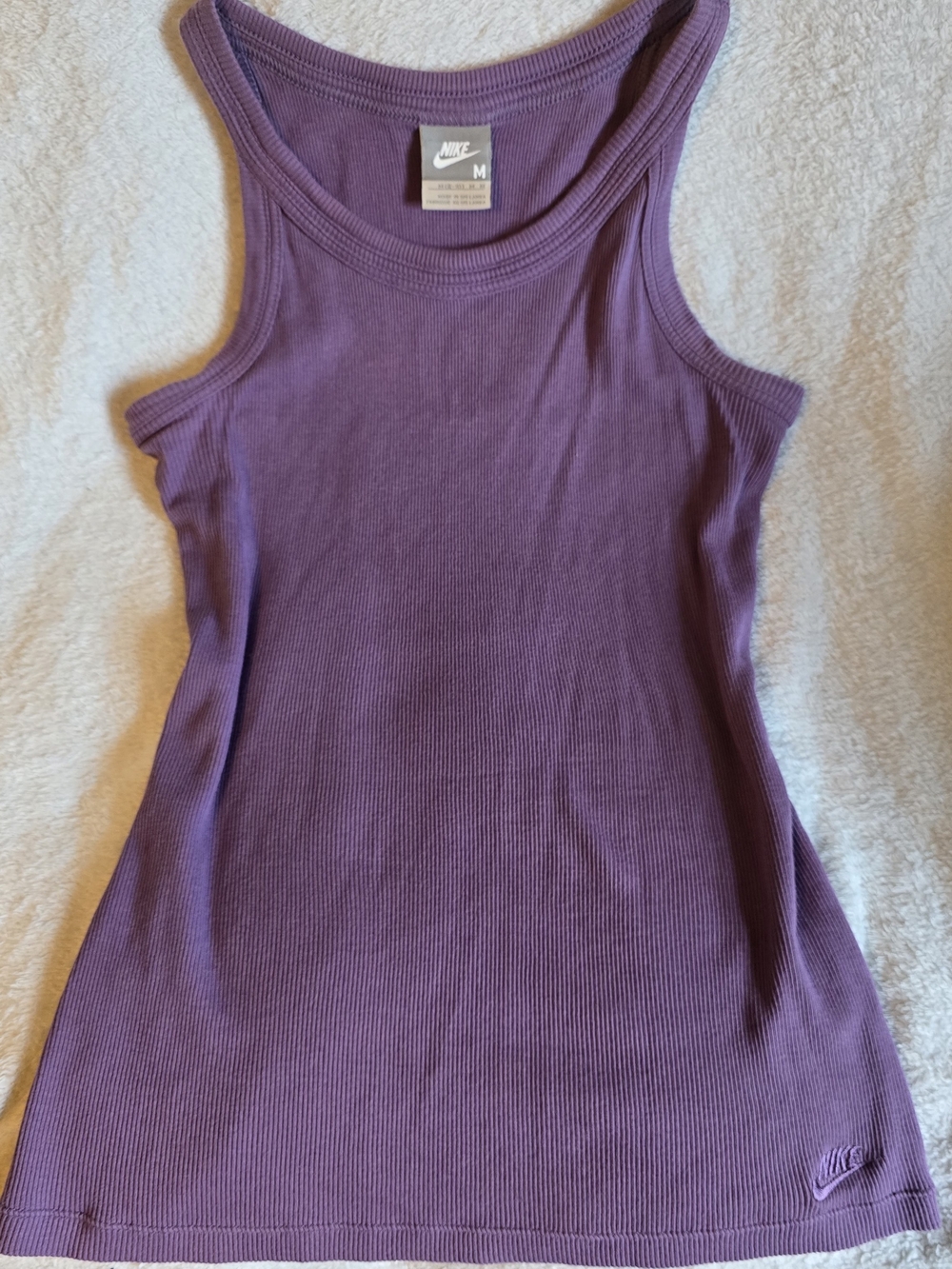 Nike Women's Ribbed Purple Tank Top